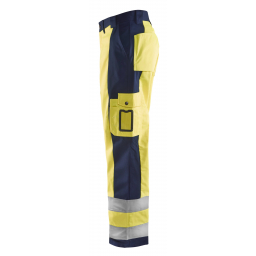 Pantalon jaune haute visibilité classe 2 poche latéral