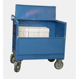 Chariot 500 kg 1000 x 700 mm conteneur tôle avec toit