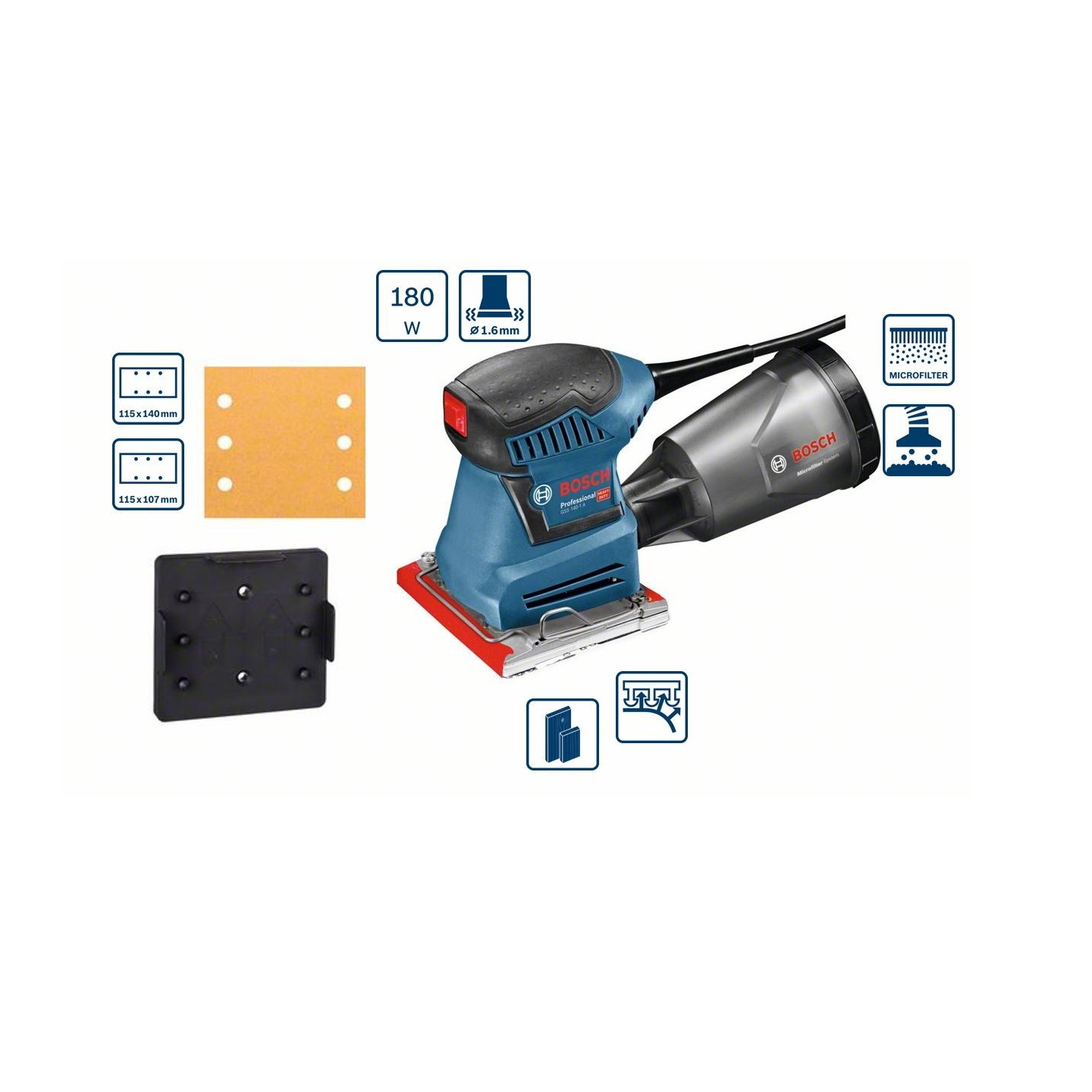 Bosch Professional 18V System ponceuse vibrante …