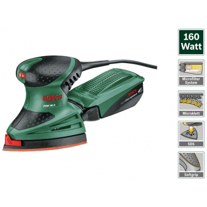 Kit Ponceuse Multi PSM160A Bosch + 50x feuilles abrasif