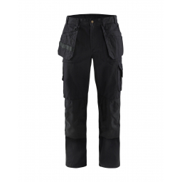 Pantalon artisan mi-saison couture garantie à vie noir poches flottantes dos