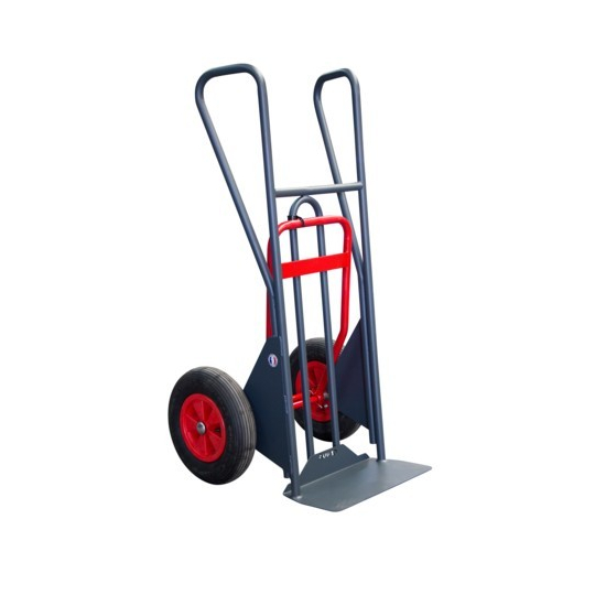 Diable forte charge tout terrain roue 400mmavec bavette tôlée Diable forte charge tout terrain roue 400mmavec bavette tôlée